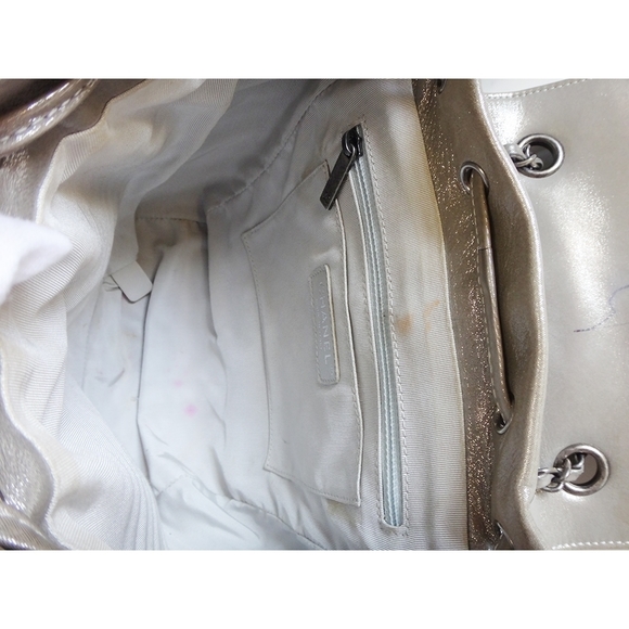 Chanel V Stitch Silver Chevron Leather Rucksack main image 2